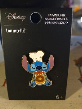 Disney Loungefly Stitch Chef Donut Enamel Pin